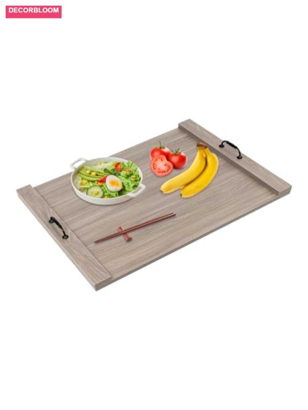 Wood Noodle Board Stove Top Cover with Handles 30x20 Counter Space Saving